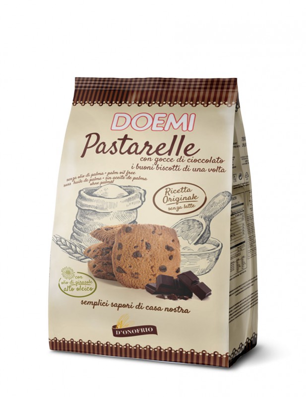 PASTARELLE CON GOCCE DI CIOCCOLATO E OLIO ALTO OLEICO
